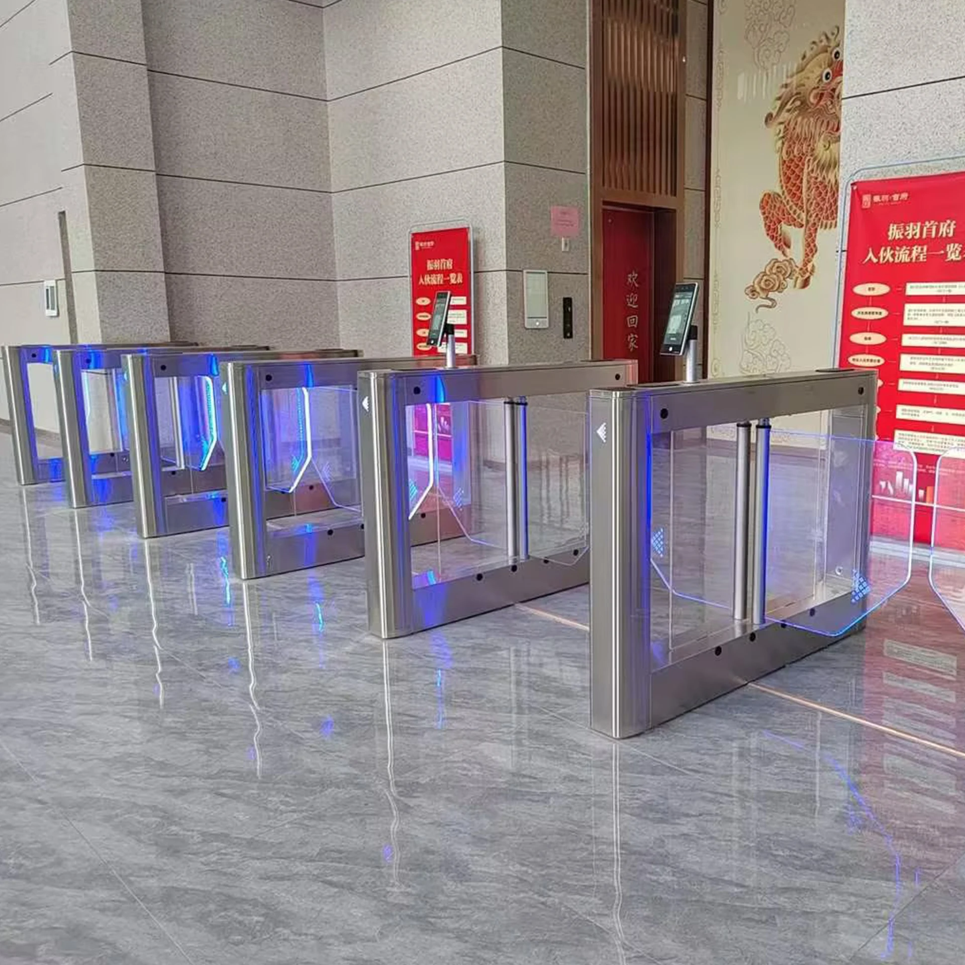 Outdoor Rain Protection Turnstile Qr Code Reader Fast Speed Gate With Access Control Swing Turnstile Barrier Gates for Park