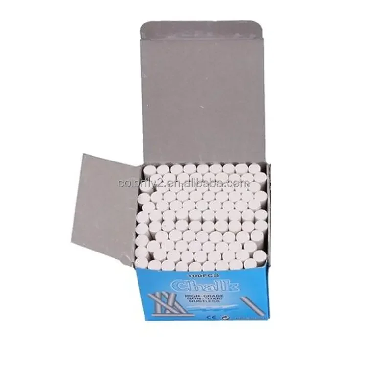 Фабричный беспыльный мел белый 100 шт./коробка дешевый высококачественный цветной