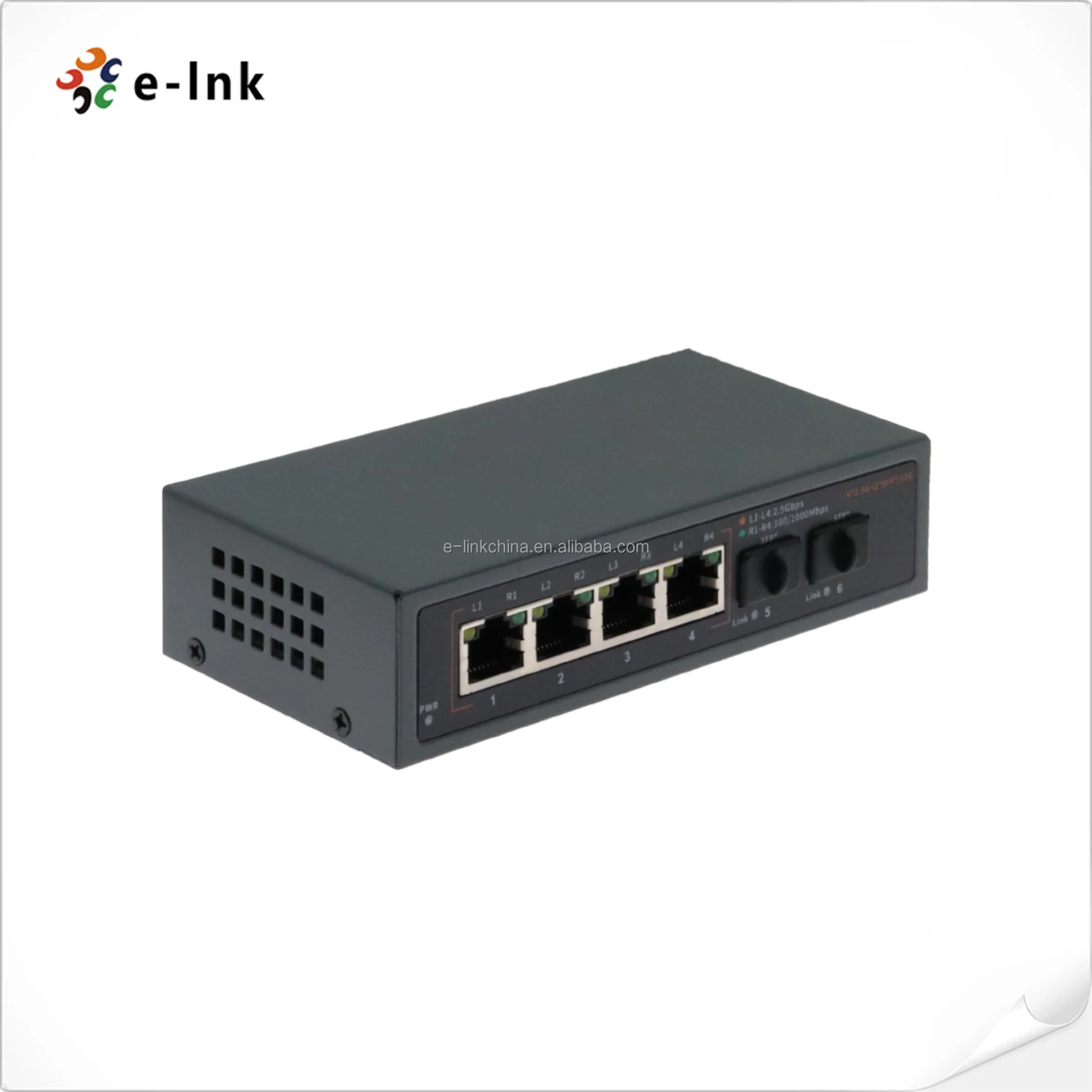 4x2.5Gbps RJ45 Ports + 2 X10G SFP+ Fiber Ports Ethernet Switch