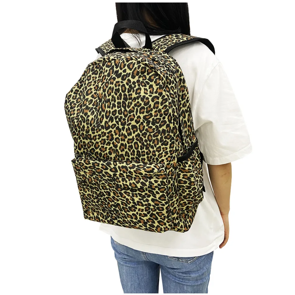 Hot Sale Polyester Leopard Print Ladies Casual Printing Leopard Backpack Bag - Buy Leopard Backpack Bag,Polyester Backpack,Backpacks Women on Alibaba.com