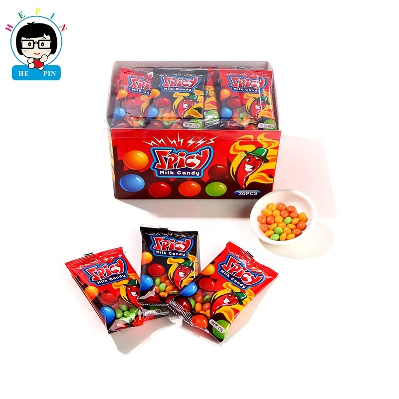 Wholesale OEM Super Spicy Flavor Milk Candy Tasty Colorful Tablet