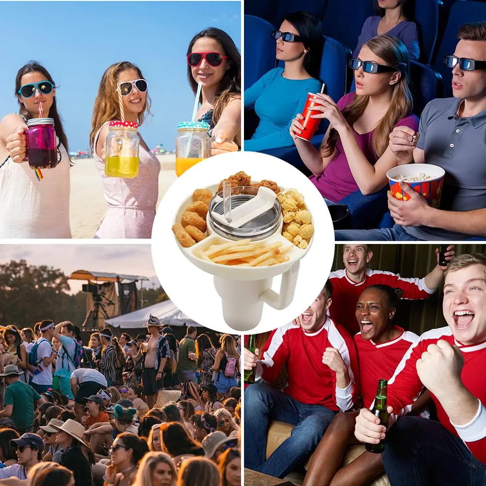 Bpa Free Dishwasher Safe Silicone Snack Bowl For Stanley Cup 40 Oz With