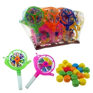 Hot-selling Cheap Plastic Funny Snail Whistle Windmill Toy Candy