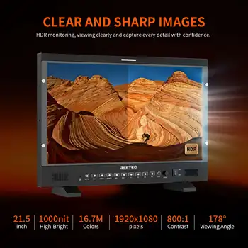 SEETEC P215 PRO 21.5" 1000nit High Bright Broadcast Monitor Full HD 1920x1080 Outdoor Factory Direct Sale Professional Monitor detail image