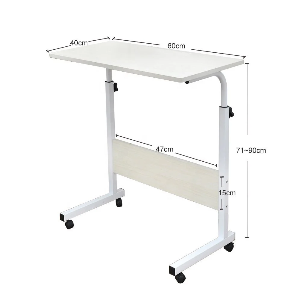 Height Adjustable Computer Stand Portable Workstation Desk Movable Side