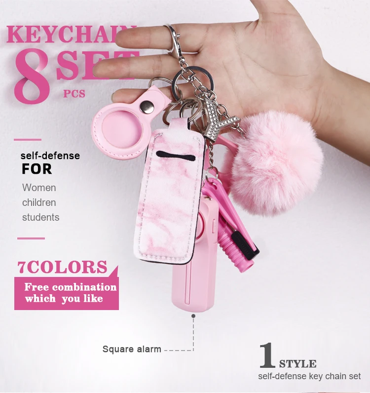 Wholesale 7pcs Set Self Defense Keychain Set Bulk Accessories Self