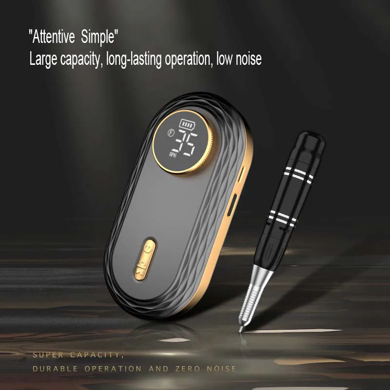 Portable Wireless Rechargeable Manicure Machine Micro Electric Grinder for Professional Nail Salons Plastic Nail Drill