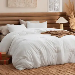 High Quality Hotel Bedding Set Custom Wholesale Manufacturers Woven White Cotton 200TC Percale Bedding Sets for Hotel Use