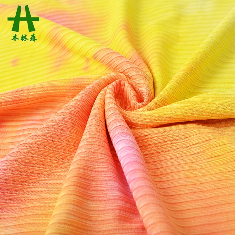 Mulinsen текстиль 150D галстук краситель Джерси одежда полипролетная ребристая ткань