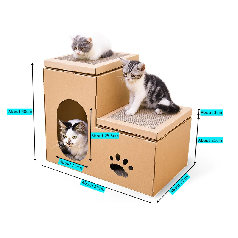 домик когтеточка из картона для кошек