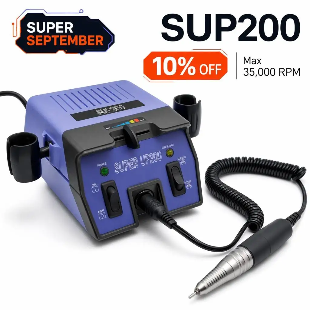 Super UP200 E File Nail Drill Handpiece 35000rpm Electric Machine with Plastic Material