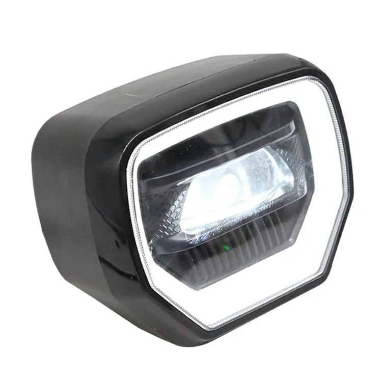 Универсальные светодиодные фары для мотоциклов квадратные встроенные дневные ходовые огни