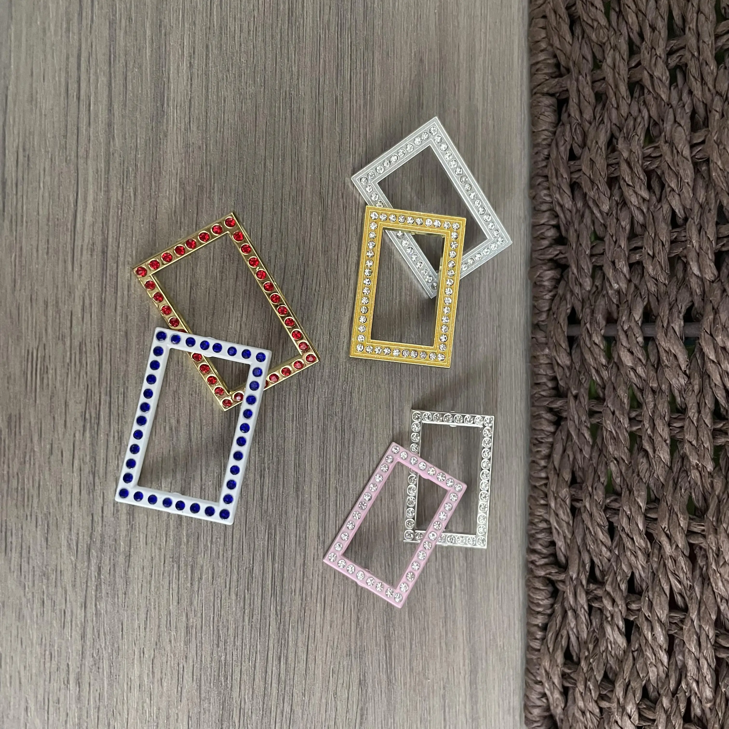 Custom wholesale Hot sale border hat pins frame pins rhinestone Galvanized pins for hats