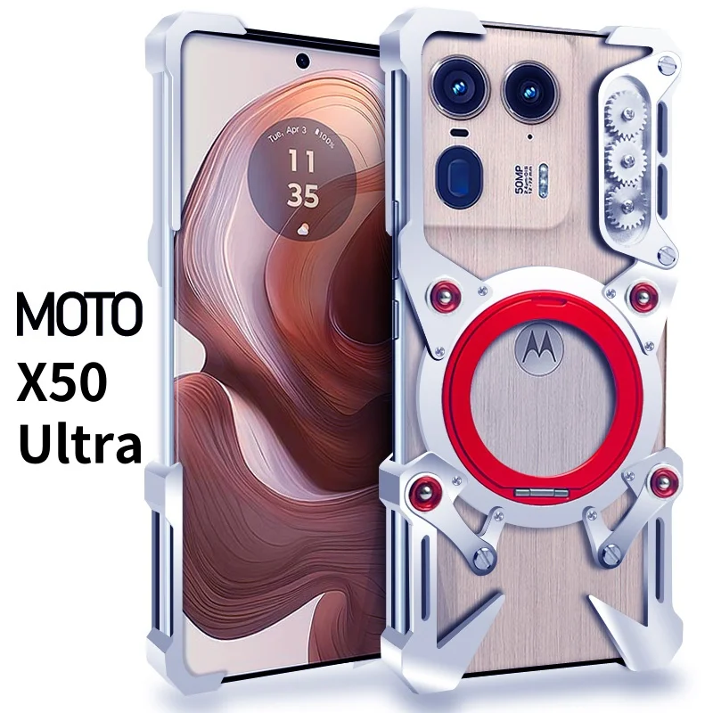 Lanyard Phone Cases For Motorola E6 Plus Aluminum Metal 360 Stand