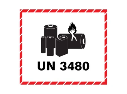 Warning Label Sticker Un3480 Lithium Lon Battery Shipping Caution Label 