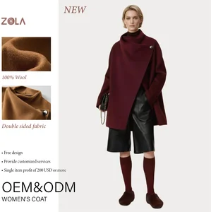 2026 Fall-Winter New Arrival Ladies' Minimalist Wool Double-Sided Ni Short Coat Warm and Stylish Coats for Women