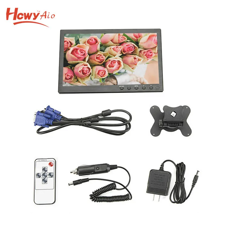 Factory Direct 10.1 Inch DC12V Cigarette Lighter Socket Car Display Screen  / Portable Mini TV