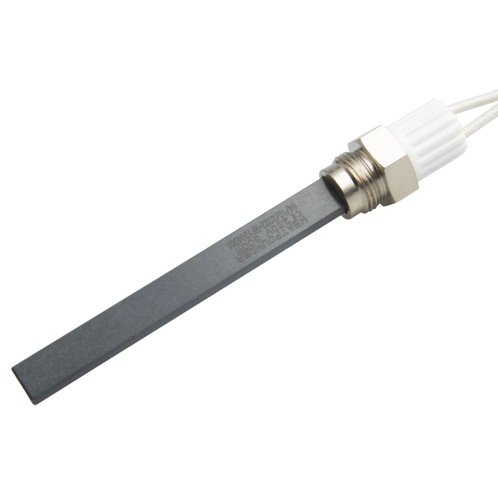 HF1204 Silicon Nitride Igniter Quartz Igniter Silicon Nitride Heater for Stoves Pellet BBQ Hydrogen Energy Vehicles 3/8 Flange