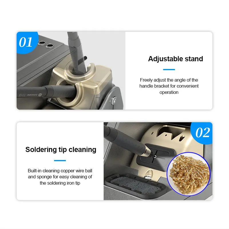 Sunshine H3 Rework Station T210 Handle High Voltage 80W Intelligent Welding Station Automatic Sleep Welding for PCB Repair