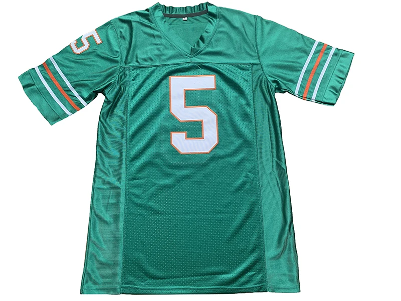  Phoneutrix #5 Ray Finkle Ace Ventura Pet Detective Jim Carrey  Movie Football Jersey Green : Sports & Outdoors