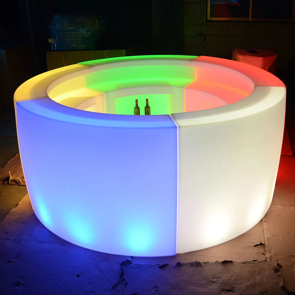 flashing outdoor furniture /hookah bar furniture lounge,luxury LED bar table, Illuminated fantastic bar counter stools