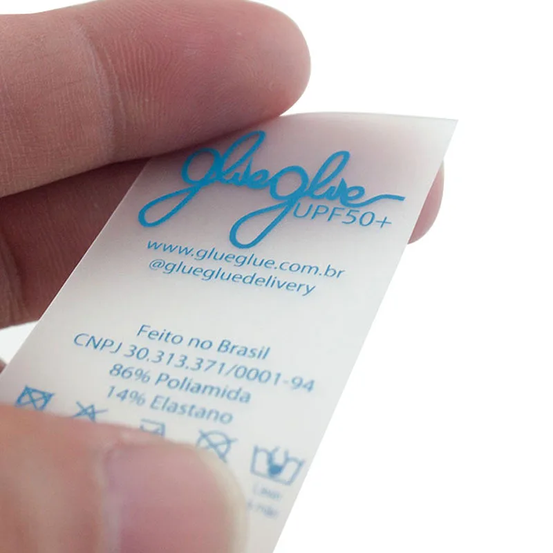 Clothing Care Labels Custom Apparel Garment Labels Transparent High Quality Soft Silicone Water Proof Printed Tpu Sustainable