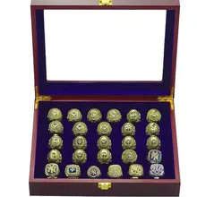 MLB New York Yankees Professional Baseball Championship Ring Set of 27 18k Gold Plated Rings
