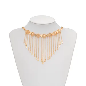 Useful Wedding Gifts Middle East Bride Jewelry Collarbone Chain Necklace for Female