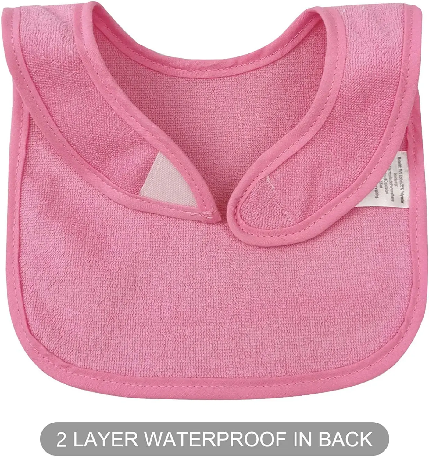 Baby Unisex Baby Cotton Terry Drooler Bibs With Fiber Filling manufacture