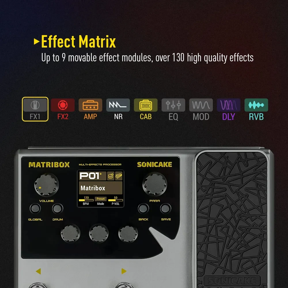 Sonicake Matribox QME-50 - Multi Effects Processor for Guitars