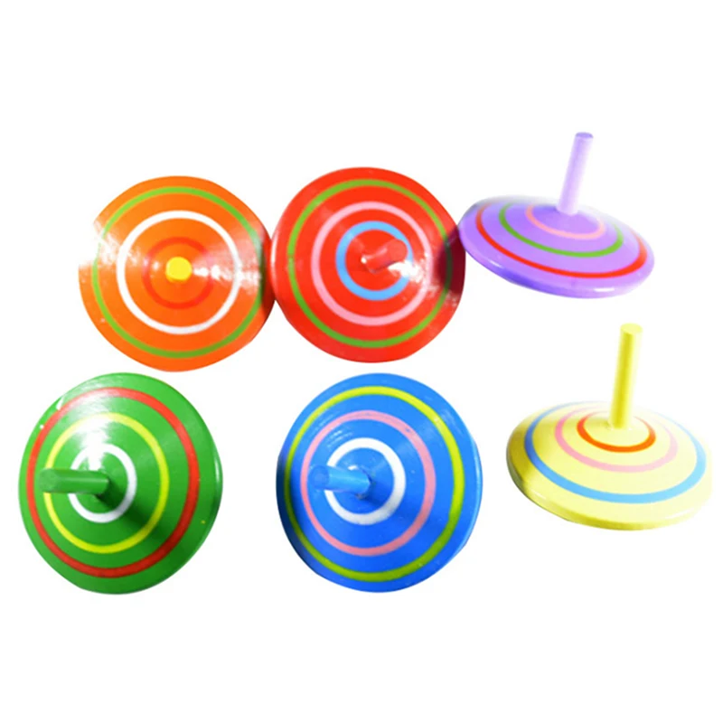 Лидер продаж, красочная цена, благоприятные спиннинговые топы, детские забавные игрушки, деревянная Гироскопическая игрушка, деревянная спиннинговая игрушка