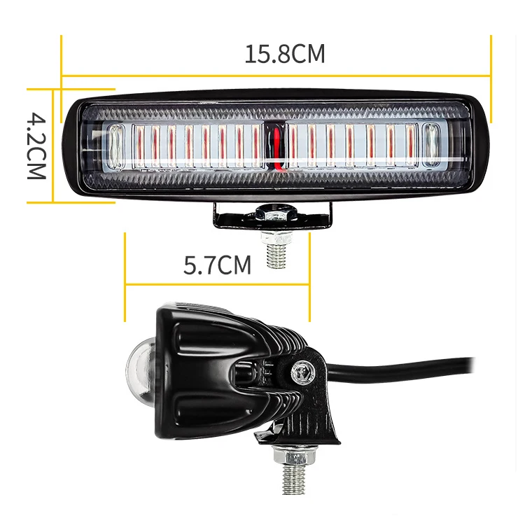 Produktbild von Dinfu 30W LED Rundleuchte Rot – Gabelstapler Warnlicht DC10-110V, IP68 Wasserdicht, Für Lager Und FTS, Aluminiumgehäuse