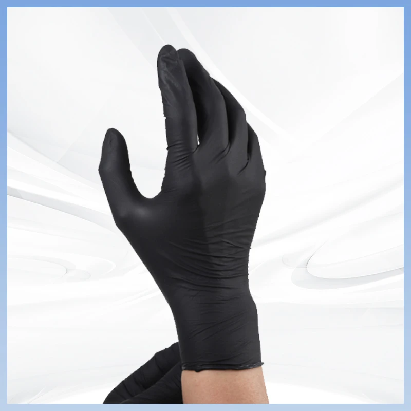 Black Nitrile Gloves For Catering Hygiene Household Cleaning Buy
