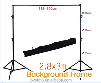 2.8 * 3m / 9.2 * 9.8ft Adjustable Photography Background Support System Backdrop Stand Crossbar Photo Studio Kit for Backdrop product image