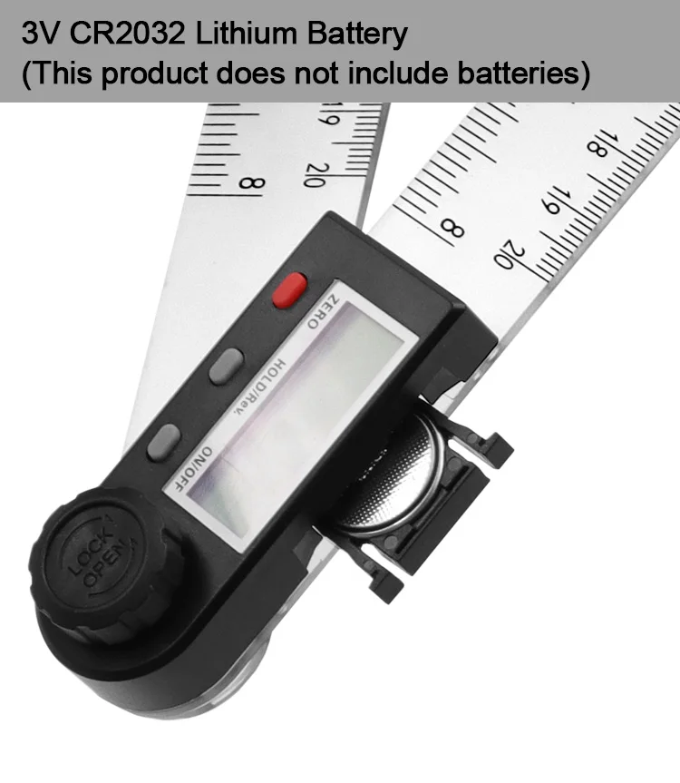 Digital Protractor Angle Ruler 200mm - 360° Electronic Measuring Tool ...
