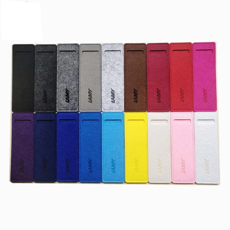 Felt Mini Pocket Protector for Pen Custom Stamp Printing Logo Single Pen Case Bag Sleeve Pouch Holder