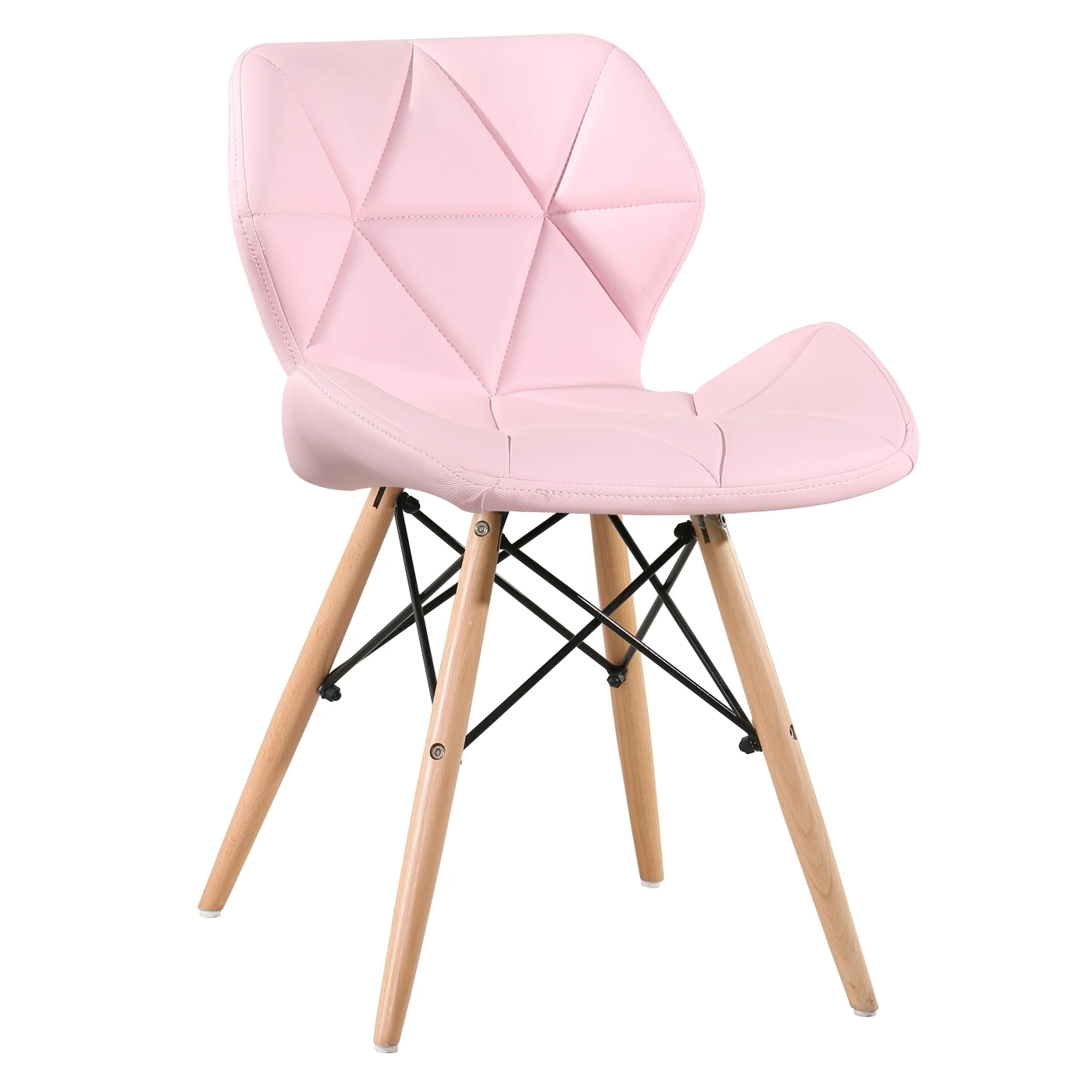 
Новый дизайн, комфортное обеденное кресло из синтетической кожи с деревянными ножками 