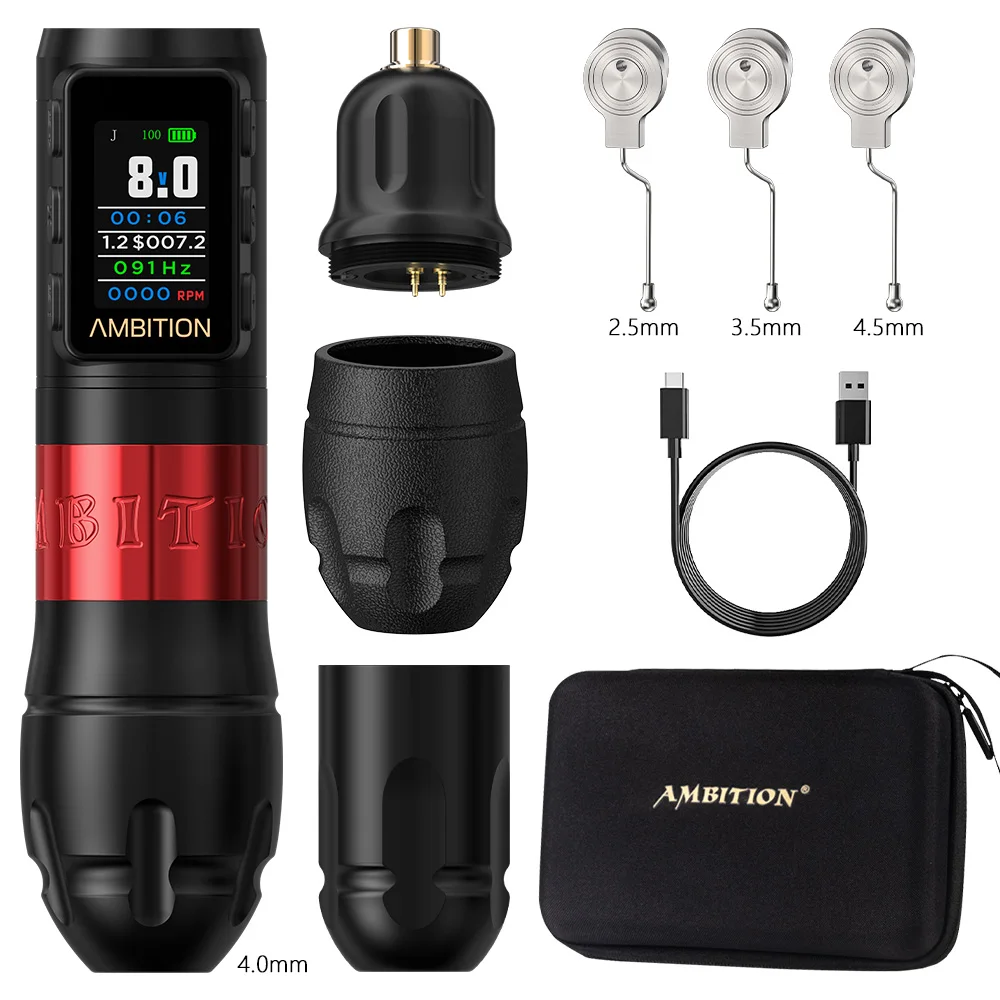 Ambition Vibe Max Tattoo Pen Machine - Professional Brushless Motor