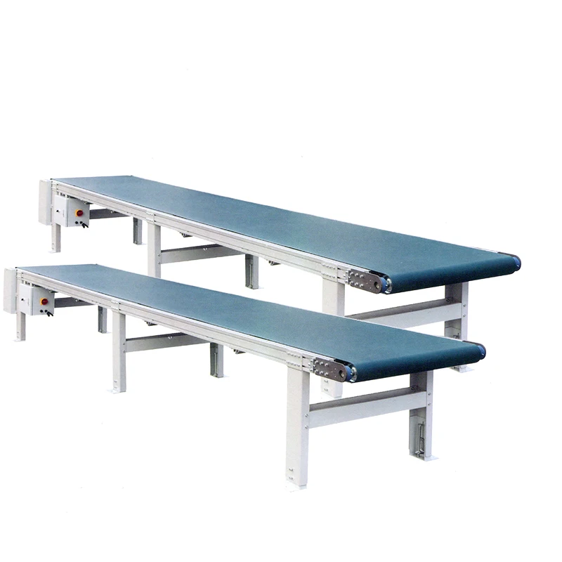 Assembly Line Industrial Transfer Pu/Pvc Band Conveyor For Boxes