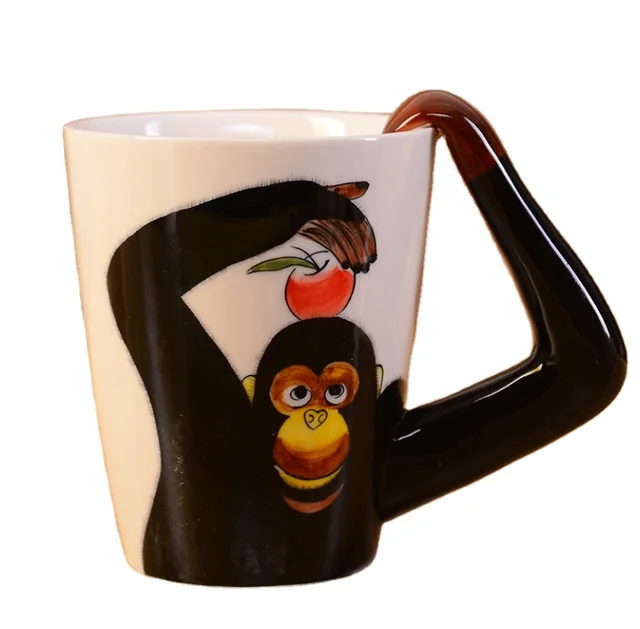 3D Cute Sloth and Elephant Ceramic Coffee Mugs Funny Water Milk Cups for Children and Office Gifts