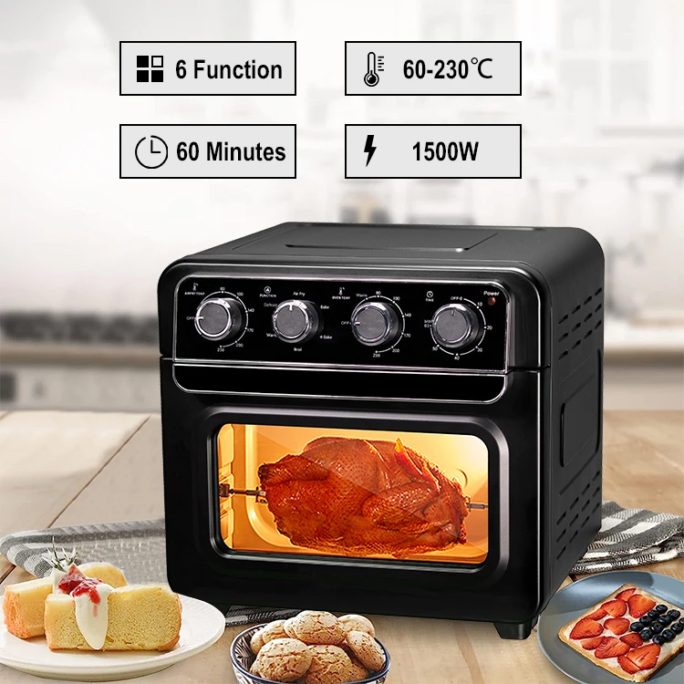 Turbo Air Flow System Air Fryer Oven Electric With 6 Functions Air Fry