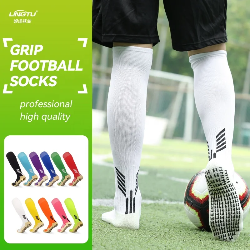 LingTu Unisex Athletic Knee High Breathable Compression Solid Tube Soccer Football Sport Socks 3/12 Pairs for Kid Youth Adult LINGTU Long Knee High Sports Socks Custom Athletic Compression Football  Grip Socks Football Socks Long