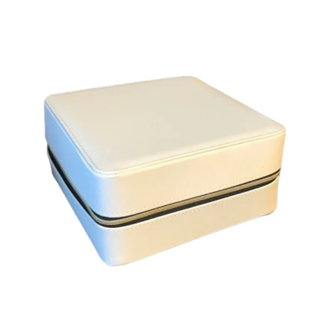 Large Capacity White Square Zippered Makeup & Jewelry Storage Box Versatile Packaging & Printing Product