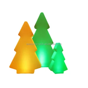 Newly Designed RGB Rechargeable LED Christmas Tree Motif Light Plastic Festival Decoration IP65 Rating for Landscape Application