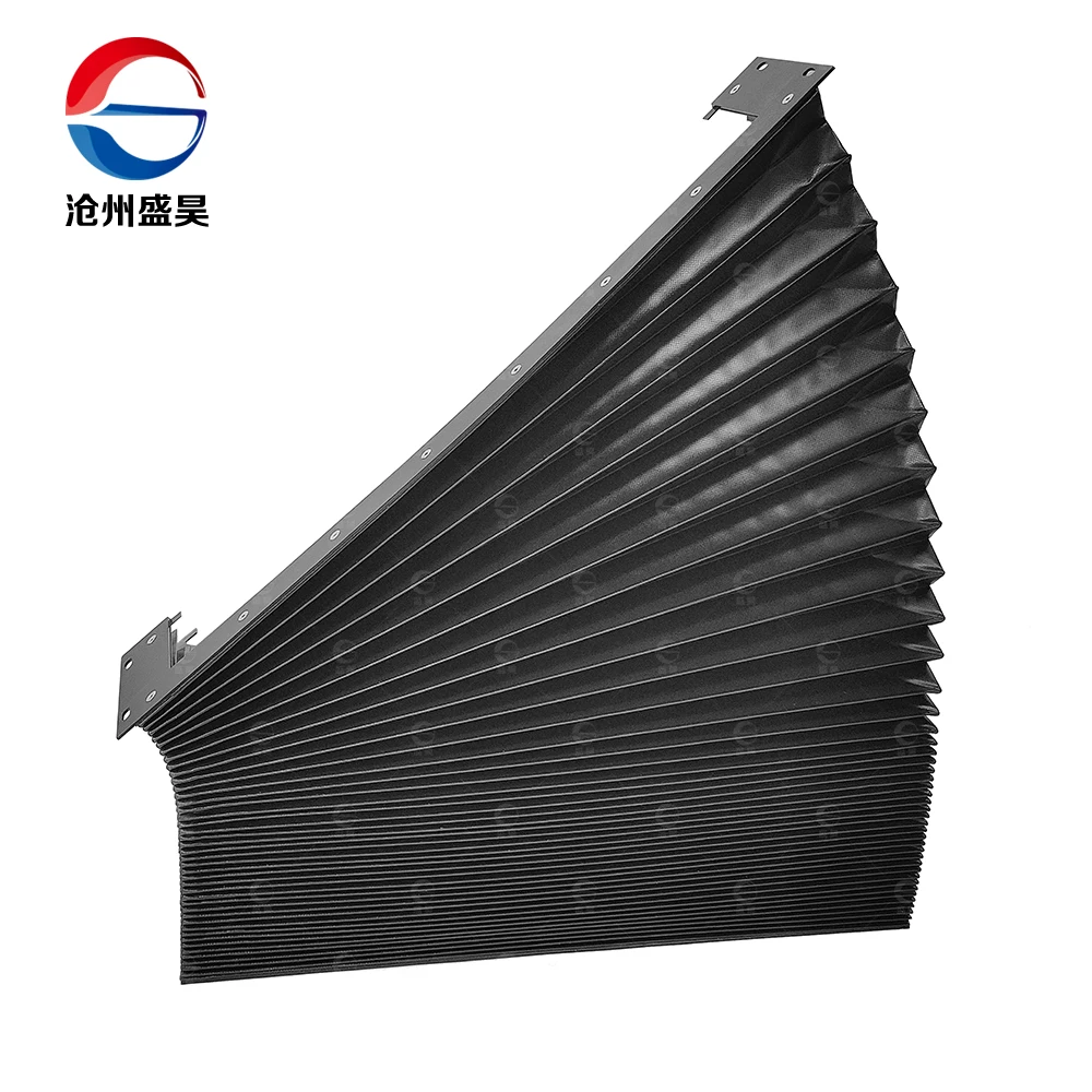 Square Rubber Bellows Cylindrical Telescopic Cover - Ideal Flanged