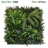 Tall Grass Fern Star Leaf White Flower Grass Wall Panel