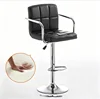 High 60-80cm armrests-black leather