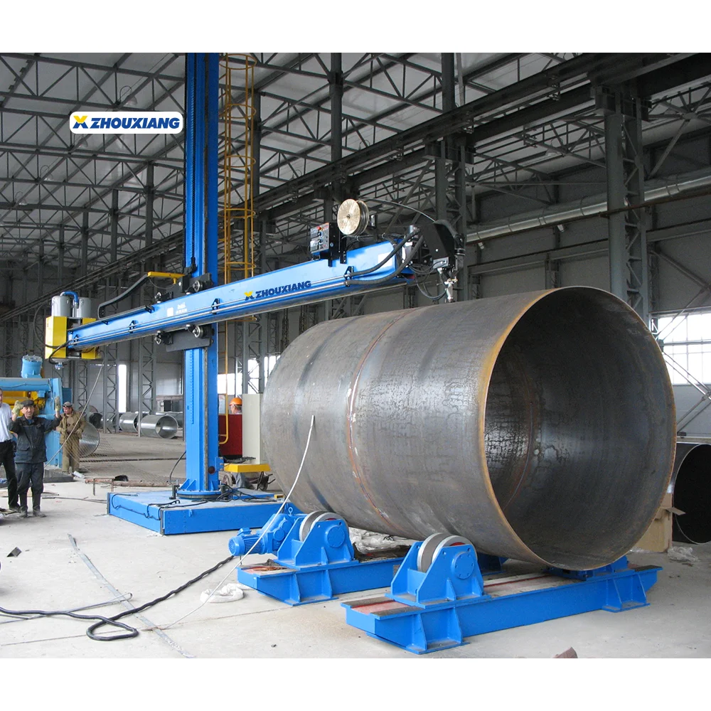 Zhouxiang Heavy Duty Automatic Pipe Column and Boom Welding Manipulator in Wind Tower Plant