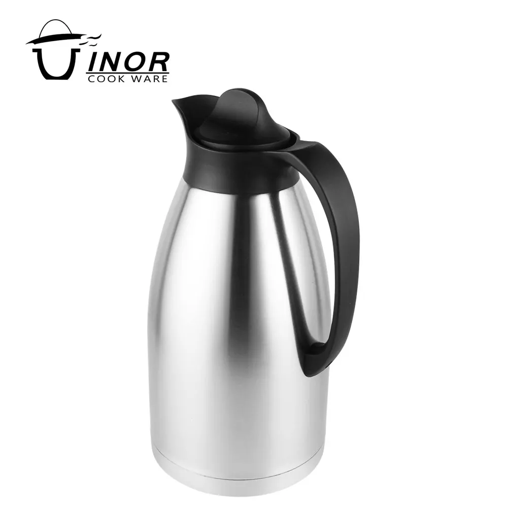 Oumefar Vacuum Jug Thermal Insulated Kettle Double-Wall Silver for Coffee 
