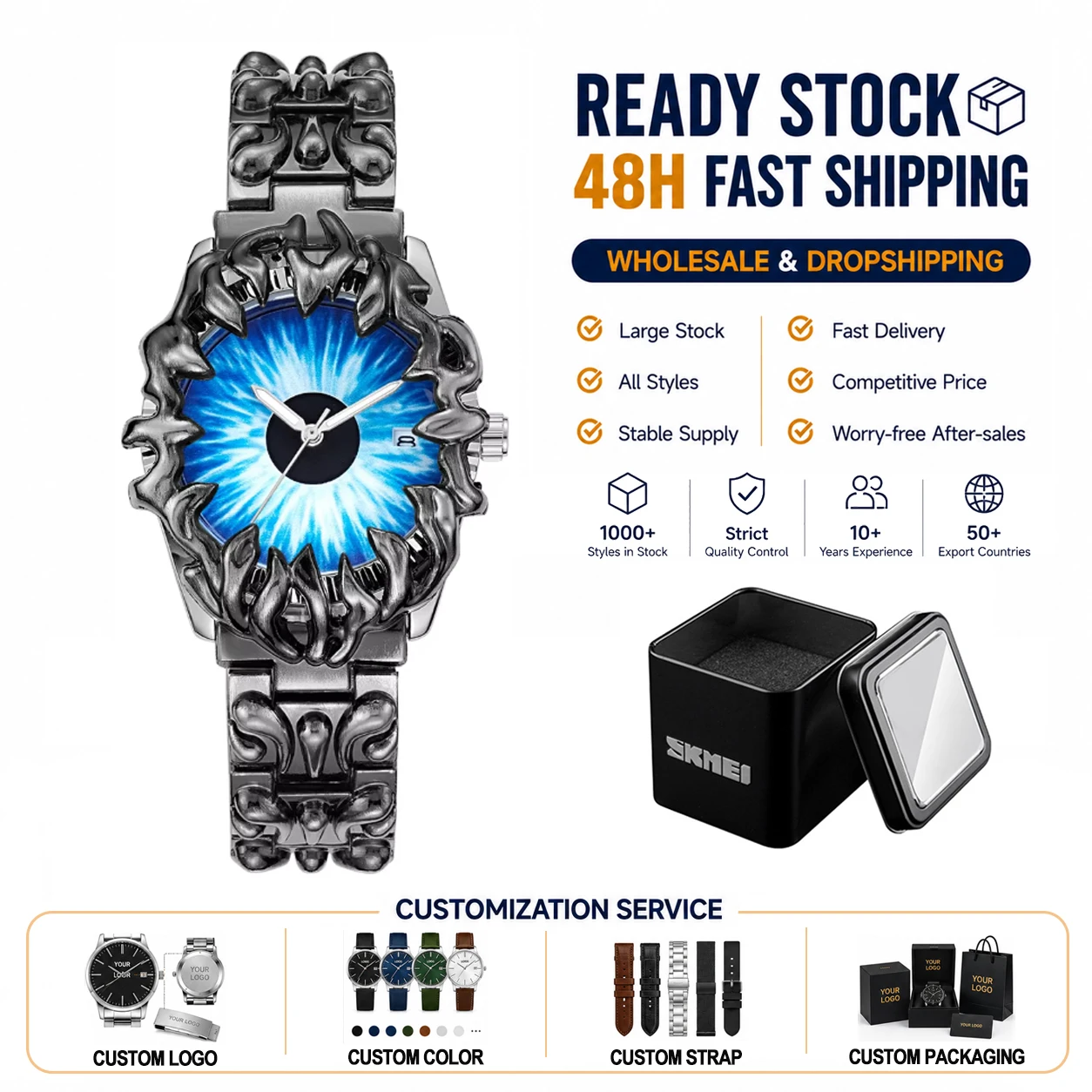 PT 1453 Millennium Y2K Alien Series Watch - Men's Retro Punk